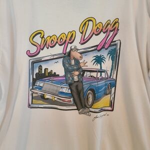 Snoop Dogg Joe Cool Men's White XL Graphic Tee
